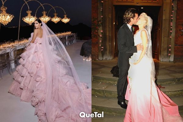 Los vestidos de novia rosas son una alternativa romántica al clásico blanco